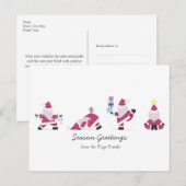 Yogi Santa Funny Yoga Pun Kerstfeestdag Postca Feestdagenkaart (Voorkant / Achterkant)