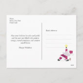 Yogi Santa Funny Yoga Pun Kerstfeestdag Postca Feestdagenkaart (Achterkant)