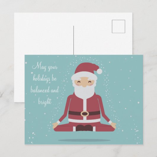 Yogi Santa - gepersonaliseerd Briefkaart (Voorkant / Achterkant)
