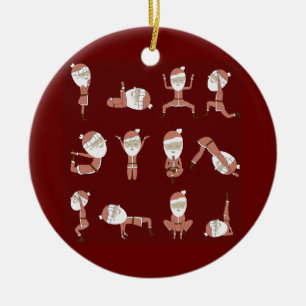 Yogi santa keramisch ornament