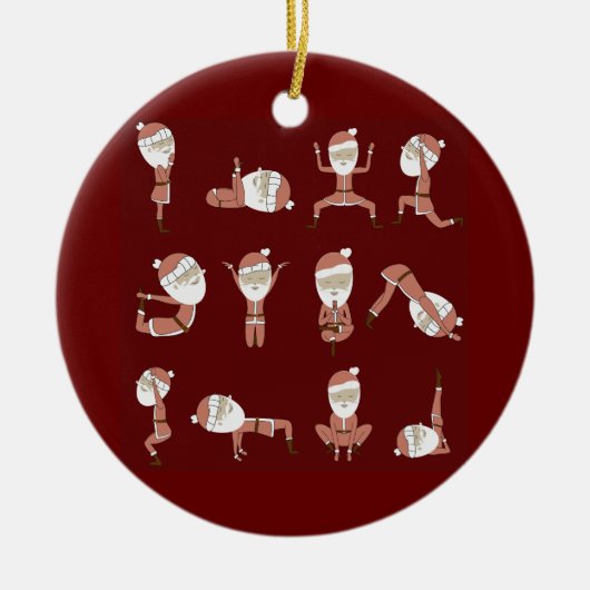 Yogi santa keramisch ornament (Voorkant)