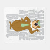 Yogi "Slimmer dan het gemiddelde Beer" Fleece Deken (Voorkant (Horizontaal))