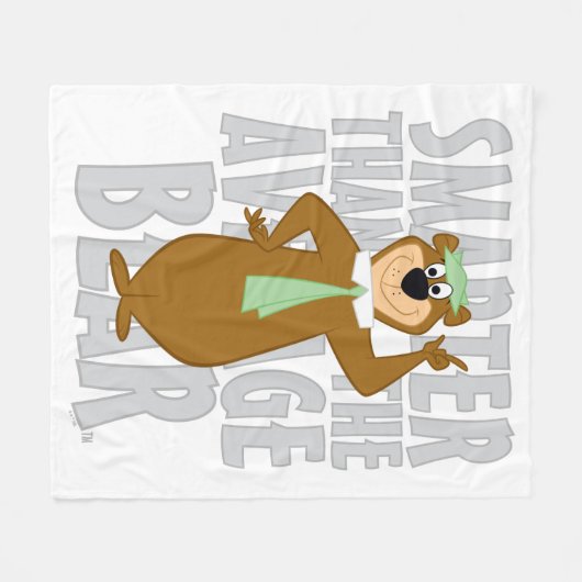 Yogi "Slimmer dan het gemiddelde Beer" Fleece Deken (Voorkant (Horizontaal))
