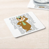 Yogi "Slimmer dan het gemiddelde Beer" Kartonnen Onderzetters (Schuin)