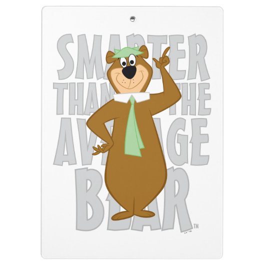 Yogi "Slimmer dan het gemiddelde Beer" Klembord (Achterkant)