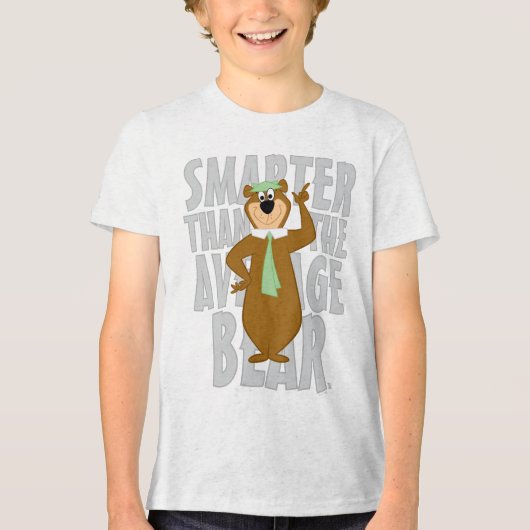 Yogi "Slimmer dan het gemiddelde Beer" Tri-Blend Shirt (Voorkant)