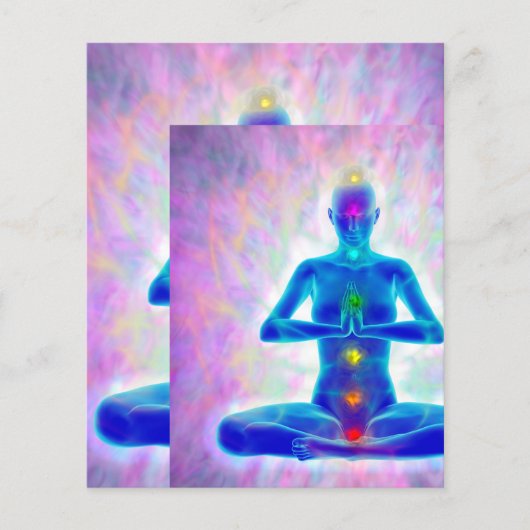 yogi, yoga, het chakra systeem, energie, chi, aura flyer (Voorkant)