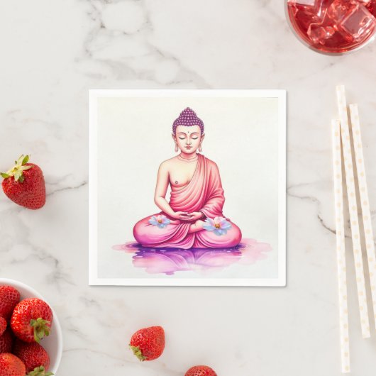 Yogini / Buddha Watercolor Napkins, Meditation Servet (Insitu)