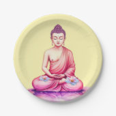 Yogini / Buddha Watercolor Plates, Meditation Papieren Bordje (Voorkant)