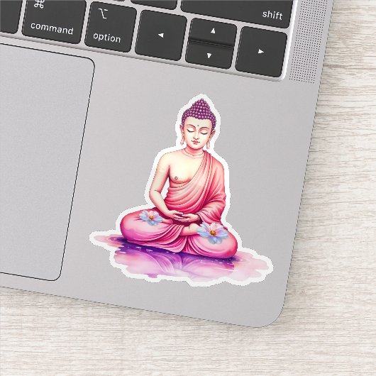 Yogini / Buddha Watercolor Sticker, Meditation Sticker (Detail)