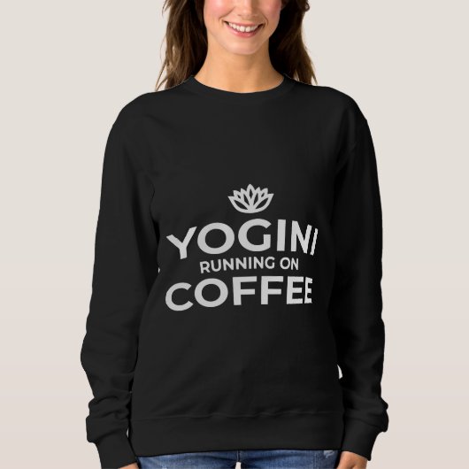 Yogini hardlopen op koffie trui (Voorkant)