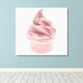 Yogurt, bevroren canvas afdruk (Insitu (Houten vloer))