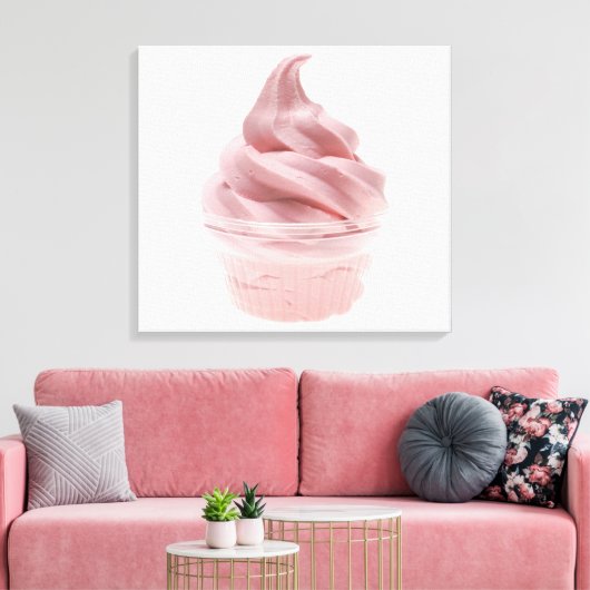 Yogurt, bevroren canvas afdruk (Insitu (Woonkamer))