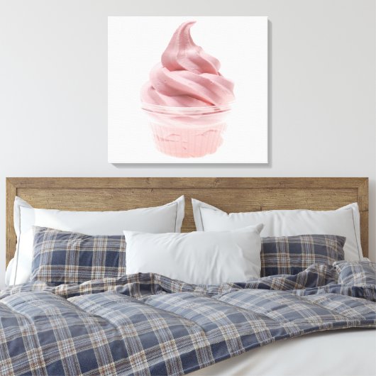 Yogurt, bevroren canvas afdruk (Insitu (Slaapkamer))