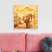 Yogurt Delivery in Istanbul , die een historisch j Canvas Afdruk (Insitu (Woonkamer))