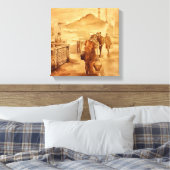 Yogurt Delivery in Istanbul , die een historisch j Canvas Afdruk (Insitu (Slaapkamer))