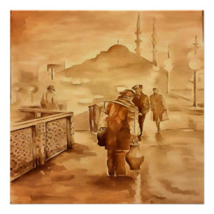 Yogurt Delivery in Istanbul , die een historisch j Poster