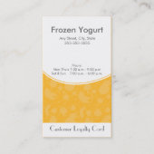 Yogurt Loyalty Visitekaartje, bevroren (Voorkant)
