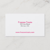 Yogurt Loyalty Visitekaartje, bevroren (Achterkant)