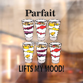 Yogurt Parfait Zoete Fruit Dessert Restaurant Raamsticker (Vel 2)