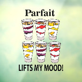 Yogurt Parfait Zoete Fruit Dessert Restaurant Raamsticker (Vel 3)