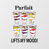 Yogurt Parfait Zoete Fruit Dessert Restaurant Raamsticker (Vel)