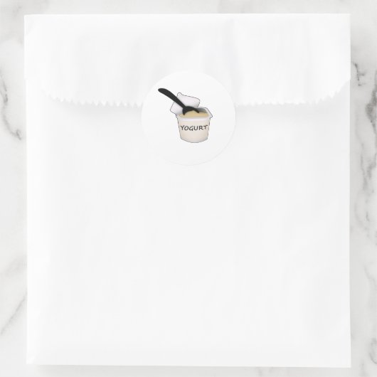 Yogurt Ronde Sticker (Tas)