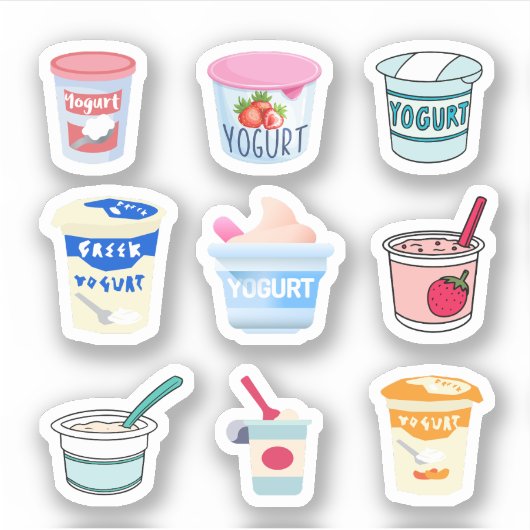 Yogurt Stickers (Voorkant)