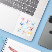 Yogurt Stickers (Laptop met iPhone)