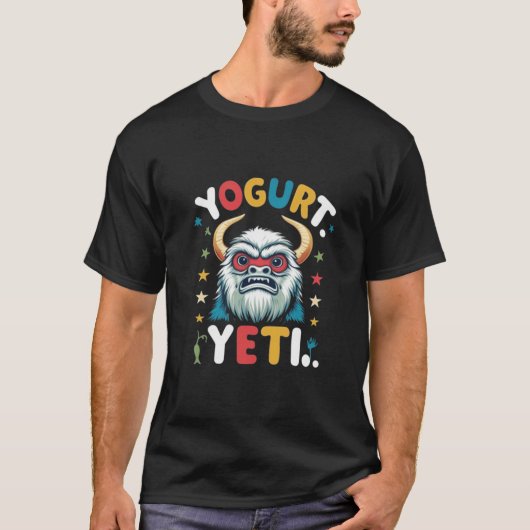 Yogurt Yeti Grappig Cool T-shirt (Voorkant)