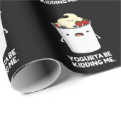 Yogurta zal me schimmelen Yogurt Pun Dark BG Cadeaupapier (Rol Hoek)
