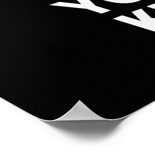 Yogurta zal me schimmelen Yogurt Pun Dark BG Poster (Hoek)