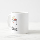 Yogurta zal me uitmoorden Funny Yogurt Pun Koffiemok (Voorkant links)