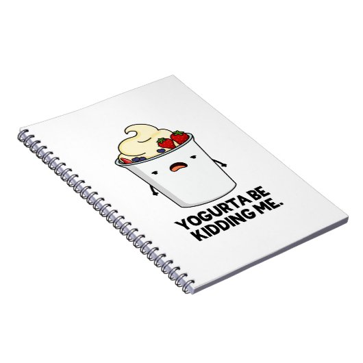 Yogurta zal me uitmoorden Funny Yogurt Pun Notitieboek (Rechterzijde)