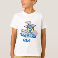 Yogurtmeisje blauwe bessen yoghurt