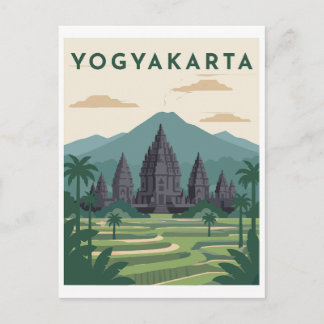 Yogyakarta Indonesië Reisposter Briefkaart
