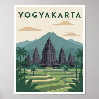 Yogyakarta Indonesië Reisposter Poster