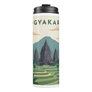 Yogyakarta Indonesië Reisposter Thermosbeker