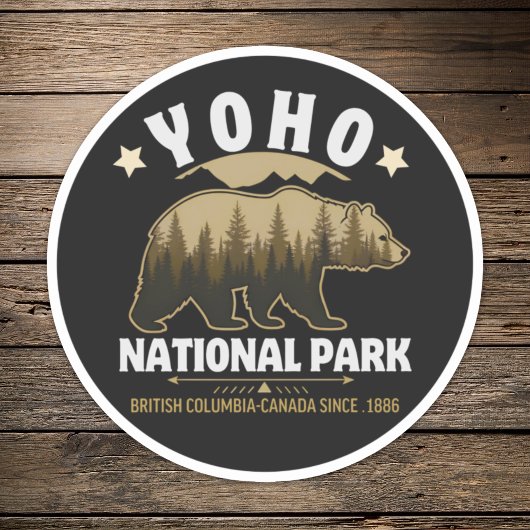 Yoho Bear Design for Nature Lovers – BC Wilderness Sticker