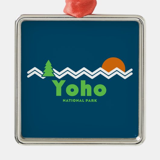 Yoho Nationaal Park Retro Metalen Ornament (Voorkant)