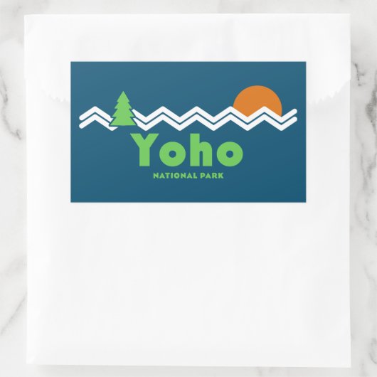 Yoho Nationaal Park Retro Rechthoekige Sticker (Tas)