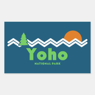 Yoho Nationaal Park Retro Rechthoekige Sticker