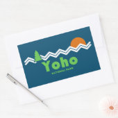 Yoho Nationaal Park Retro Rechthoekige Sticker (Envelop)