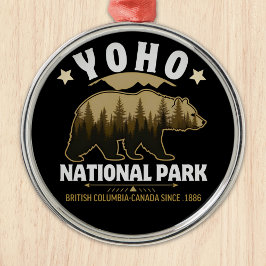 Yoho National Park Bear – British Columbia  Metalen Ornament
