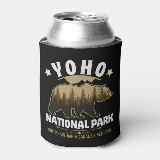 Yoho National Park Bear Design – British Columbia Blikjeskoeler (Blikje Voorkant)