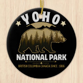 Yoho National Park Bear Design – British Columbia  Keramisch Ornament
