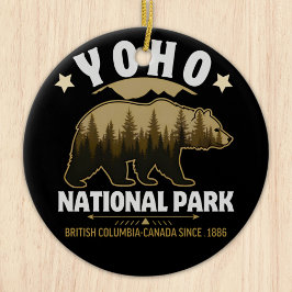 Yoho National Park Bear Design – British Columbia  Keramisch Ornament