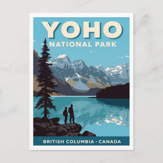 Yoho National Park British Columbia Vintage Travel Briefkaart (Voorkant)
