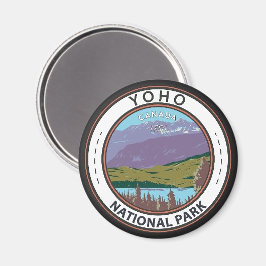 Yoho National Park Canada Badge Magneet (Voorkant / Achterkant)