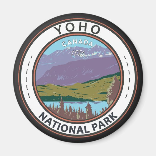 Yoho National Park Canada Badge Magneet (Voorkant)